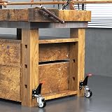SPACEKEEPER 3 Inch Workbench Casters Kit 400KG Heavy Duty Retractable 4 Pack view 6