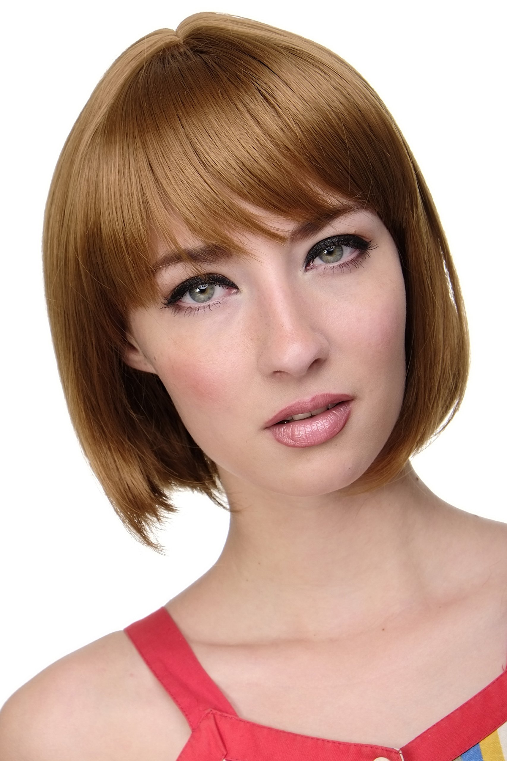 WIG ME UP - Lady Quality Wig Short Page Bob Fringe Bangs Strawberry Blond darkblond 703-27 โ image 1