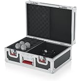 Gator Cases G-TOUR Series Road Case with Foam Drops for (15) Wired Microphones &amp; Accessory Storage (G-TOUR M15)