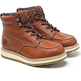 Montwell Mens Work Boots Composite Toe Soft Toe Waterproof Slip Resistant Puncture-proof Moc Toe Construction Work Boots