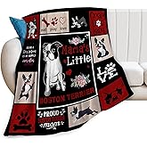 Boston Terrier Blanket Boston Terrier Gifts Throw Blankets Cozy Fleece Flannel Blanket Soft Warm Plush Lightweight Blanket Dog Gift for Couch Sofa Bed for Women Girls 40"X50"
