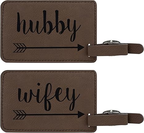 hubby wifey luggage tags