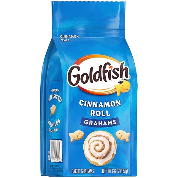GOLDFISH GRAHAMS CINNAMON ROLL BAKED SNACK CRACKERS, 6.6 OZ BAG