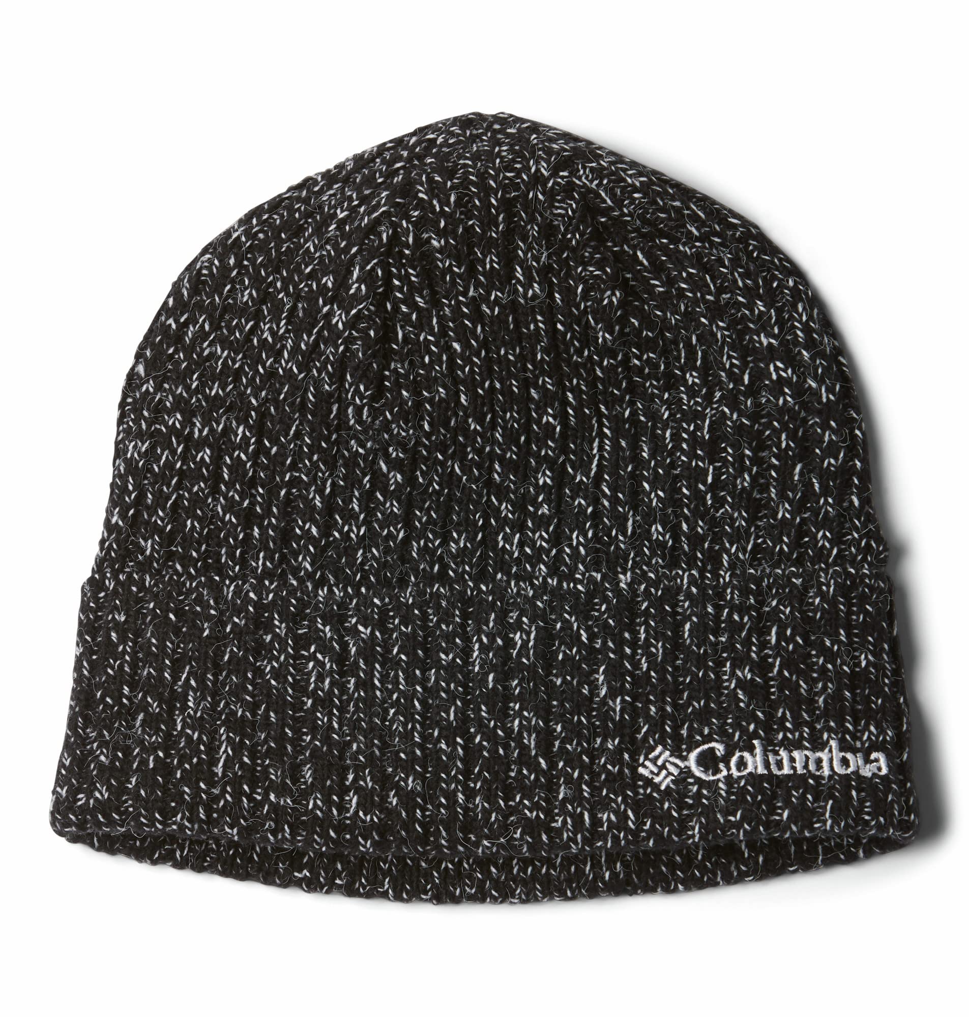 Columbia Unisex Watch Cap, Beanie, Black and White Marled, One Size