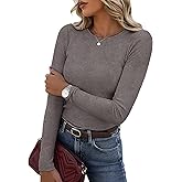 GRACE KARIN Women's 100% Merino Wool Base Layer Sweater, Fall Knit Long Sleeve Pullover Top, Casual Soft Slim Fit Shirt