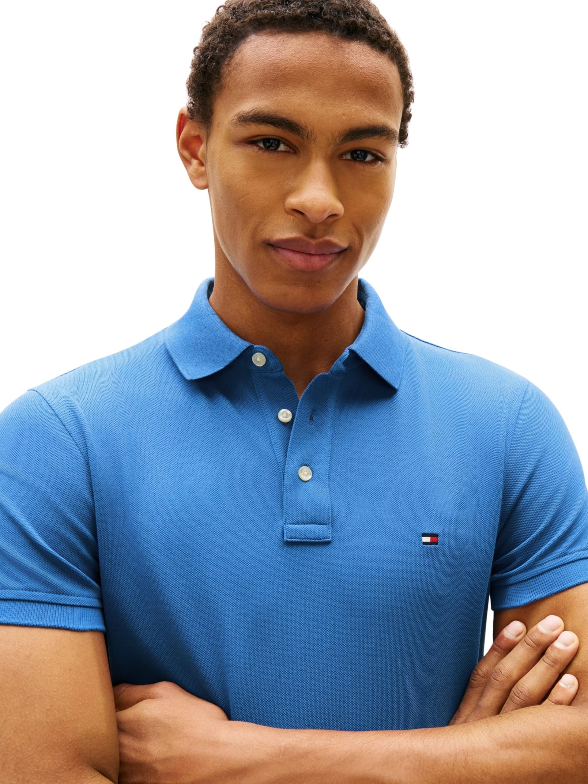 Tommy Hilfiger Herren 1985 Slim Polo MW0MW17771 S/S Polo, Blau, L 2