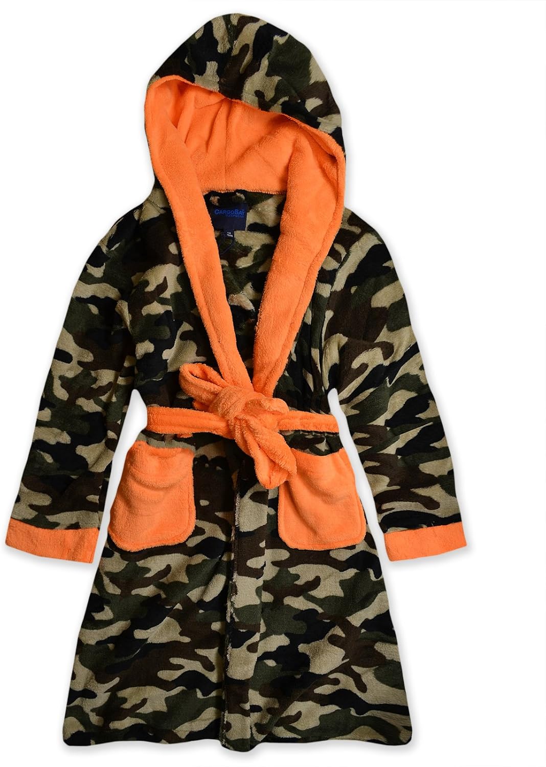 Boys Camo Fleece Dressing Gown Kids Camouflage Robe Soft Hooded New Amazon.co.uk Clothing
