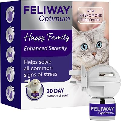 Feliway Optimum 30 Day Cat Calming Odourless Plug-In Diffuser 48ml