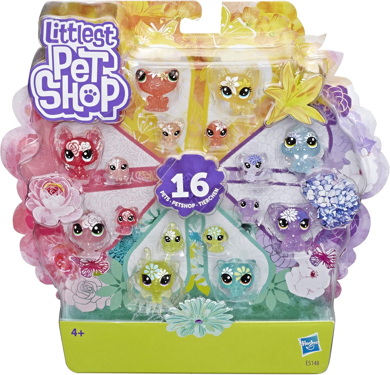 Littlest Pet Shop Coffret de 16 Figurines Collection Jardin
