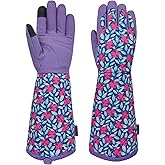 MSUPSAV Long Gardening Garden Gloves,Thorn-proof&Puncture Resistance Rose Cactus Gauntlet Glove for Gardener,Gifts