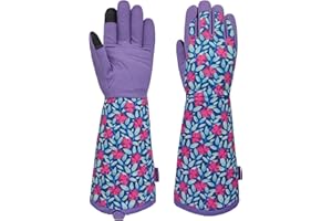 MSUPSAV Long Gardening Garden Gloves,Thorn-proof&Puncture Resistance Rose Cactus Gauntlet Glove for Gardener,Gifts