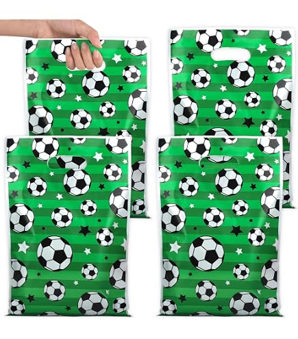 30Pack Soccer Party Paper Bags For Kids Team, Football...