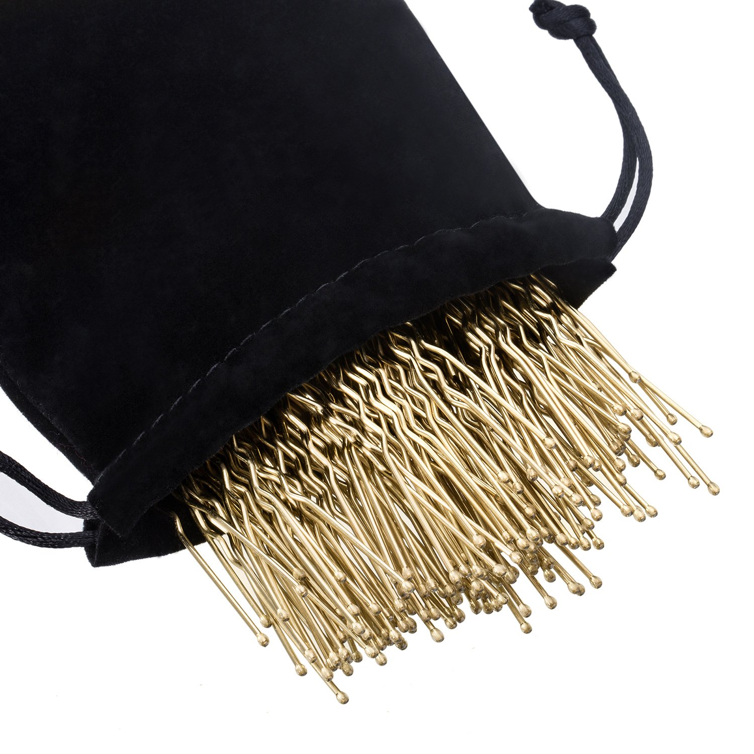 eBoot 100 Pack of U Shaped Hair Pins Bun Hair Pins with Box and Storage Bag, Golden (5 cm/ 2 Inches) : Beauty