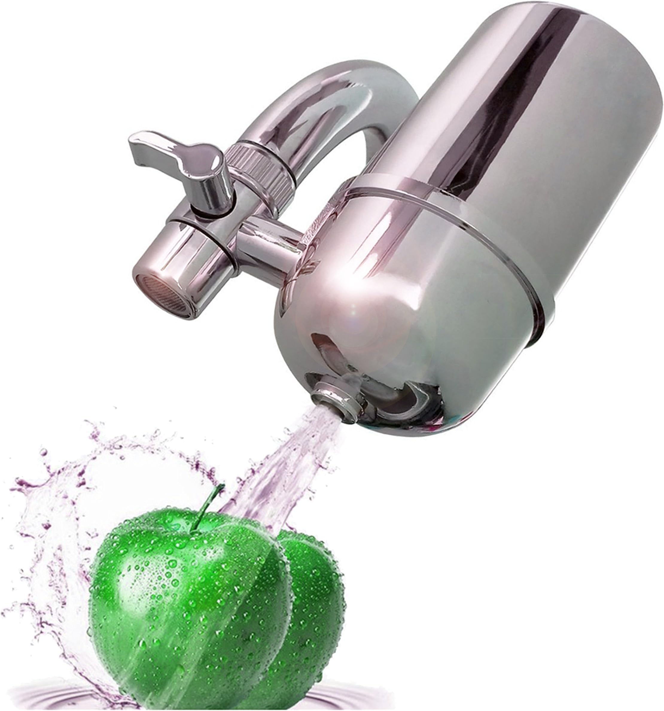 WASSERKLAUS Faucet Filter, Water Purifier for Faucet in Kitchen, Bathroom or Garden, Drinking Water Filter to improve the water taste, the water quality and softer water for your skin