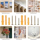 Yibaijia 110 Pcs Screws and Wall Plugs Set M6/M8 for Brick Concrete Drywall view 7