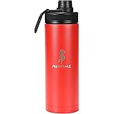 Aquapelli Vacuum Insulated Water Bottle, 18 ounces, Aurora Red