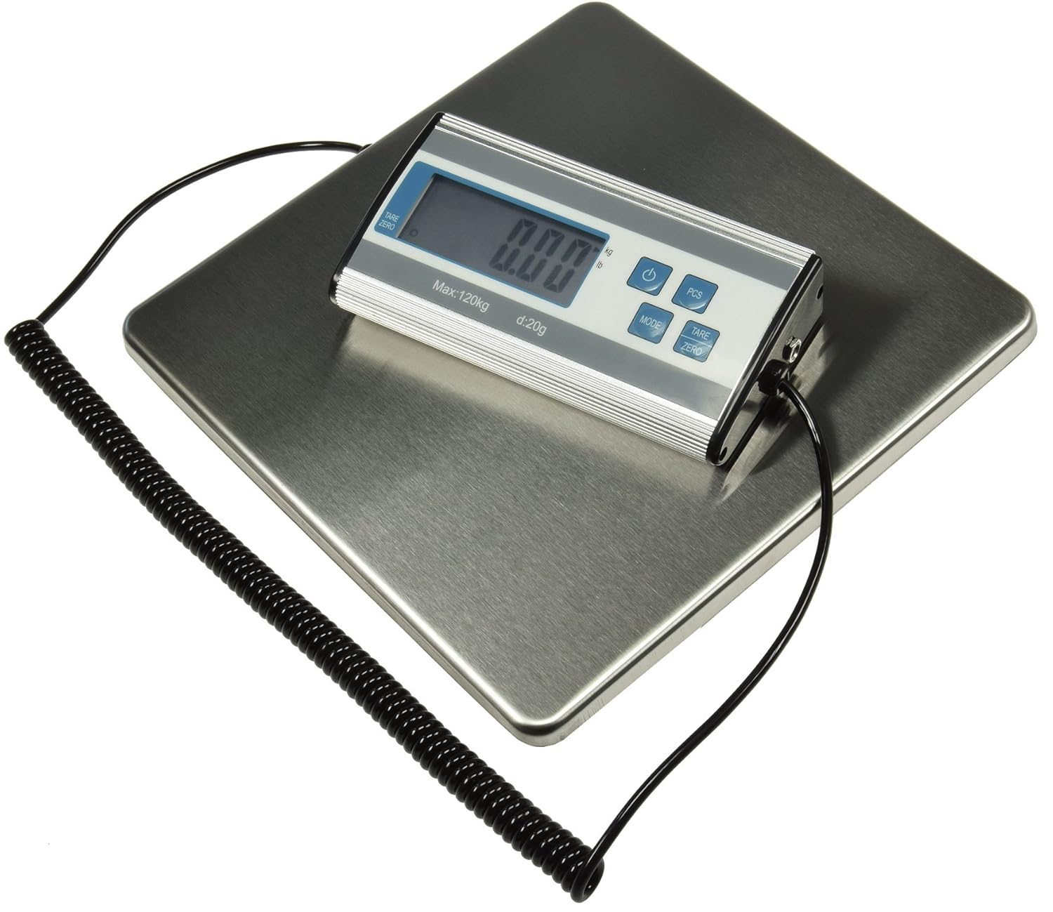 ADE Bilancia Digitale Bridget 20 Kg - Piano XXL In Vetro, Righello Integrato E Funzione Tara - Bilancia Postale, Per Pacchi, Valigie E Cucina