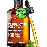 100% Pure Peppermint Essential Oil for Skin &amp; Diffuser - 4 Fl Oz | 100% Pure Peppermint Oil for Scalp Care &amp; Outdoor Spaces, works for Porches, Sheds &amp; Entryways, Cool Sharp Mint for Daily Use