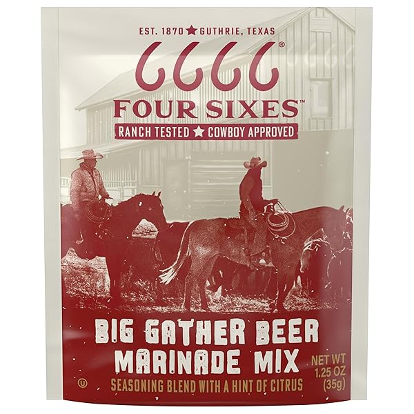 6666 FOUR SIXES BIG GATHER BEER MARINADE MIX,...