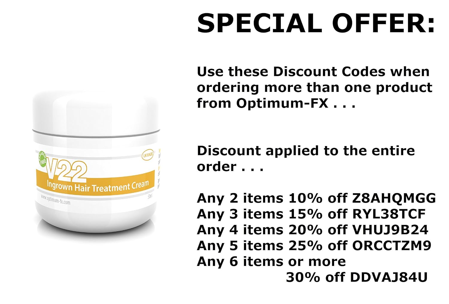 V22 Ingrown Hair Treatment Cream Paraben And Cruelty Free 50ml