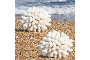 BESIMPLE Pack of 2 Artificial Coral Ornament, Aquarium Resin Coral Decor Underwater Sea Plants Fish Tank Decoration Aquarium Plants