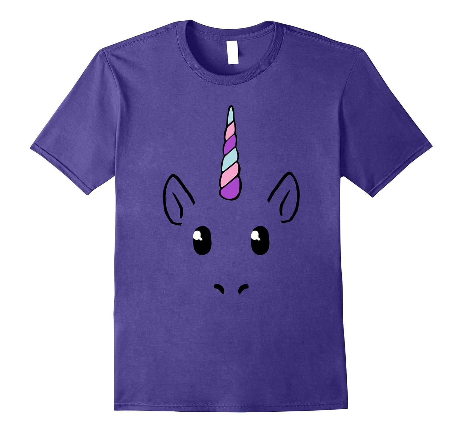 Unicorn Face Shirt, Funny Cute Animal Halloween Costume Gift-ANZ