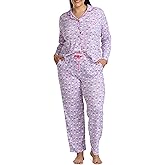 Karen Neuburger womens Plus Size Notch Collar Girlfriend Pajama Set