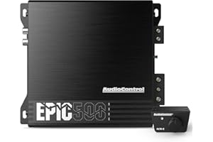 AudioControl EPIC500 Epic Series 500W RMS Compact 1 Channel Monoblock Car Audio Subwoofer Amplifier Class D Epic Boost Subson