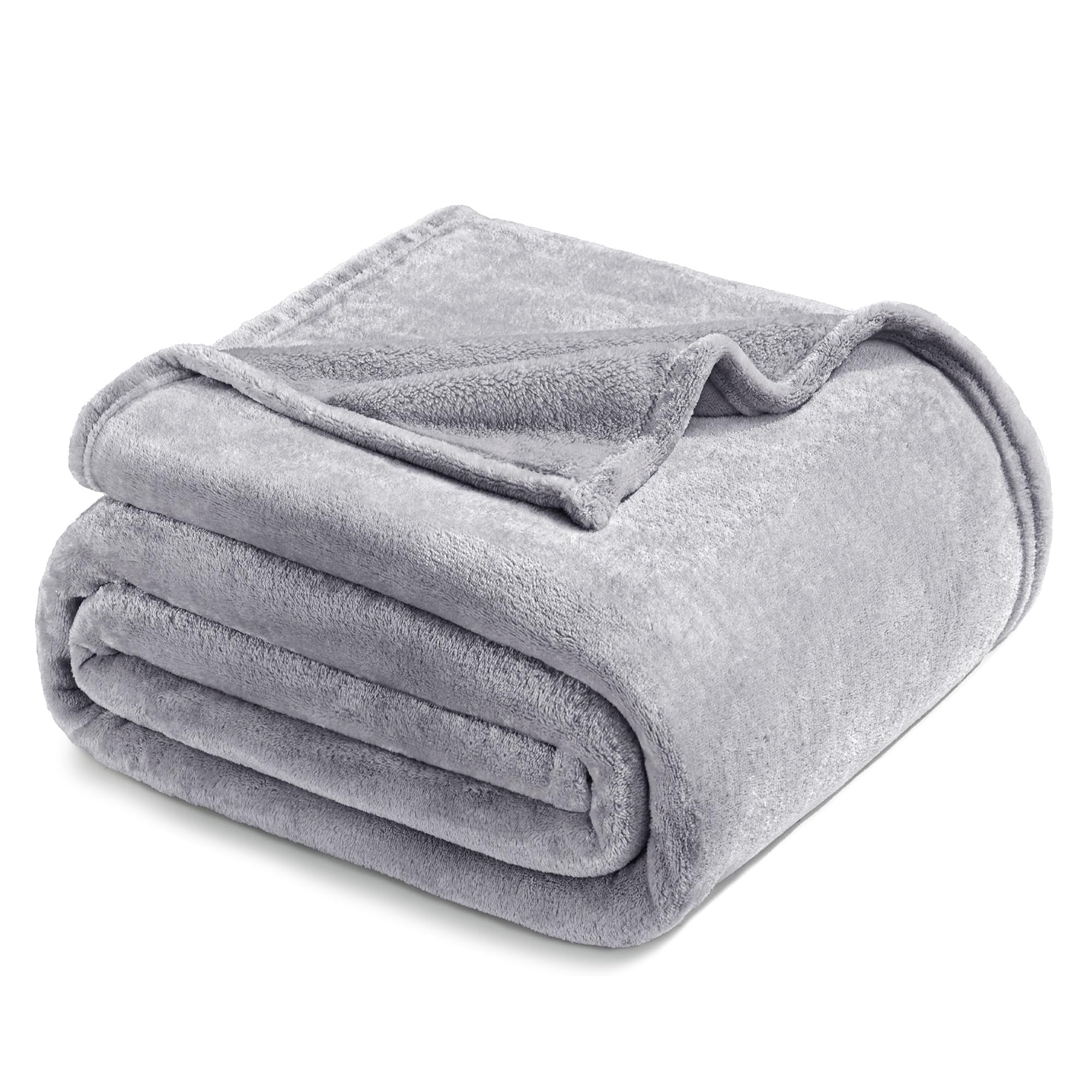 Exclusivo Mezcla Fleece Blanket King Size for Bed, Super Soft and Warm, All Season Use, Cozy, Plush, Lightweight, 230x265 CM, Light Grey — image 1