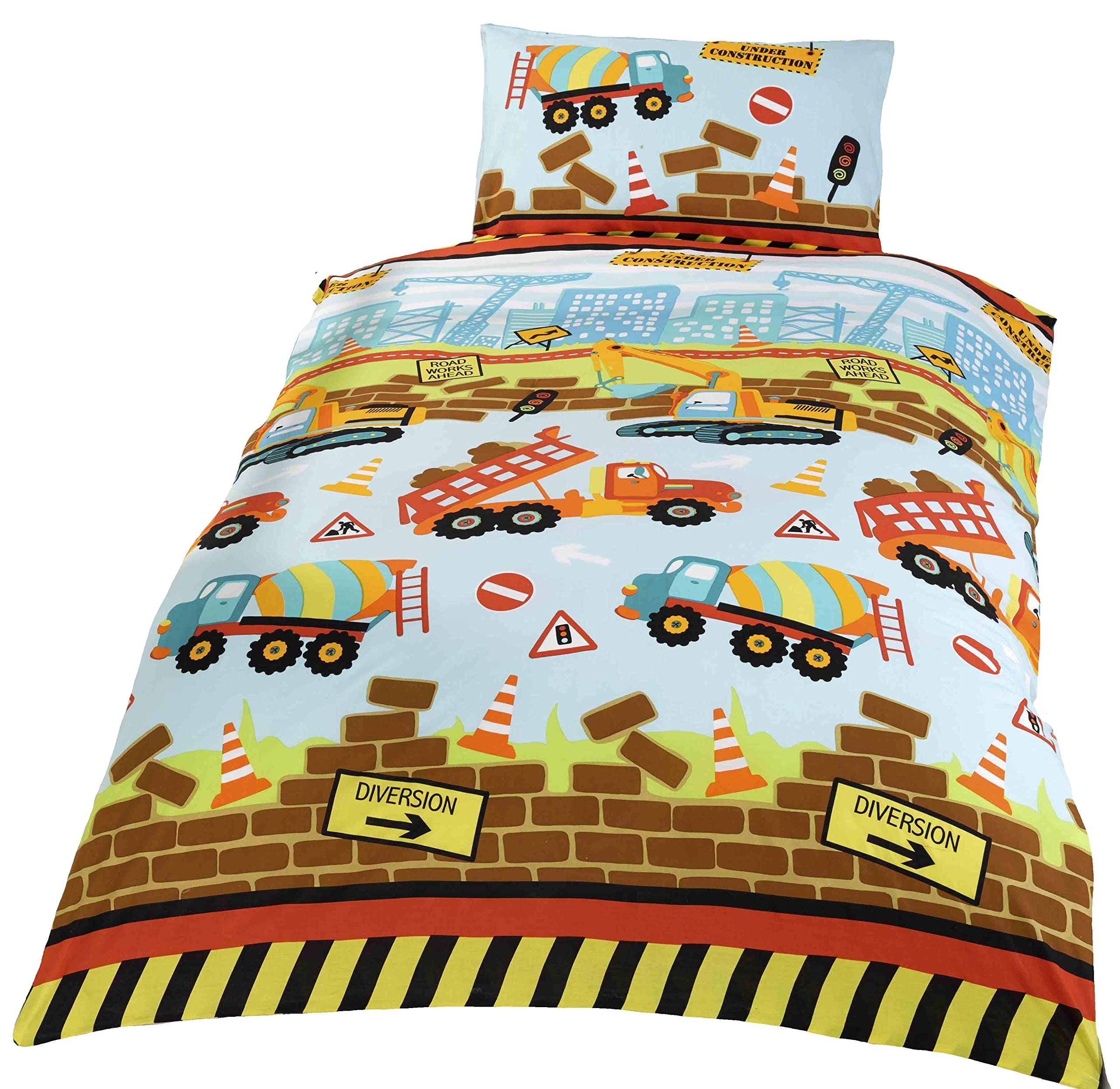 Rapport Home Under Construction Duvet Set, Polycotton, Multi, Toddler