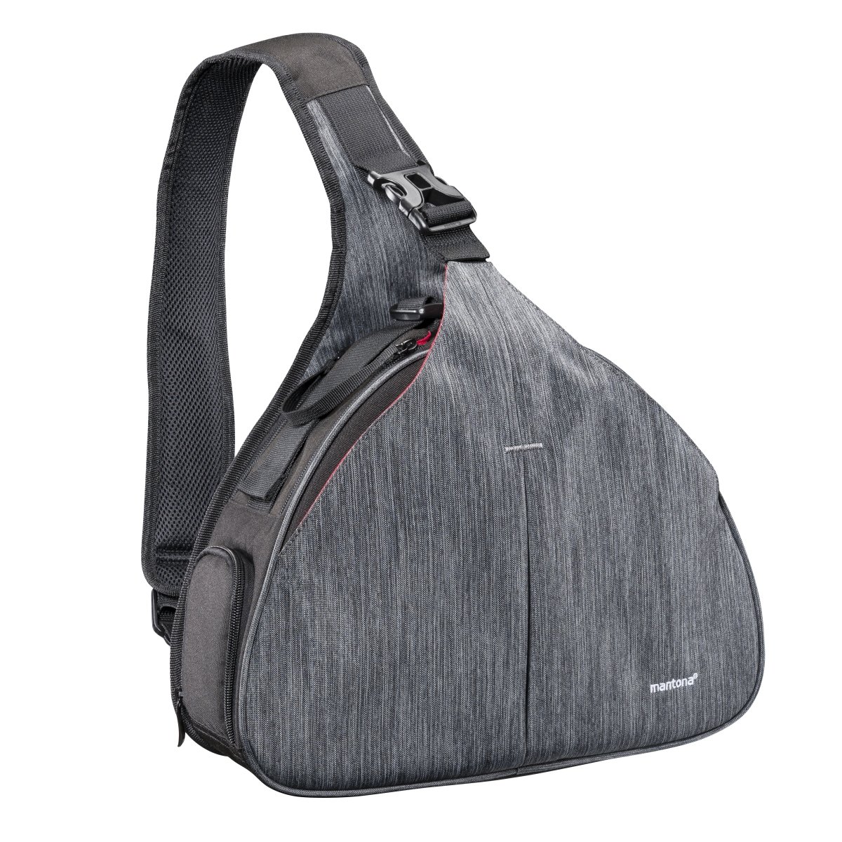 mantona Bag for DSLR and CSC Camera with Tripod Pocket - Grey (tripod holder, side access, inner dividers)