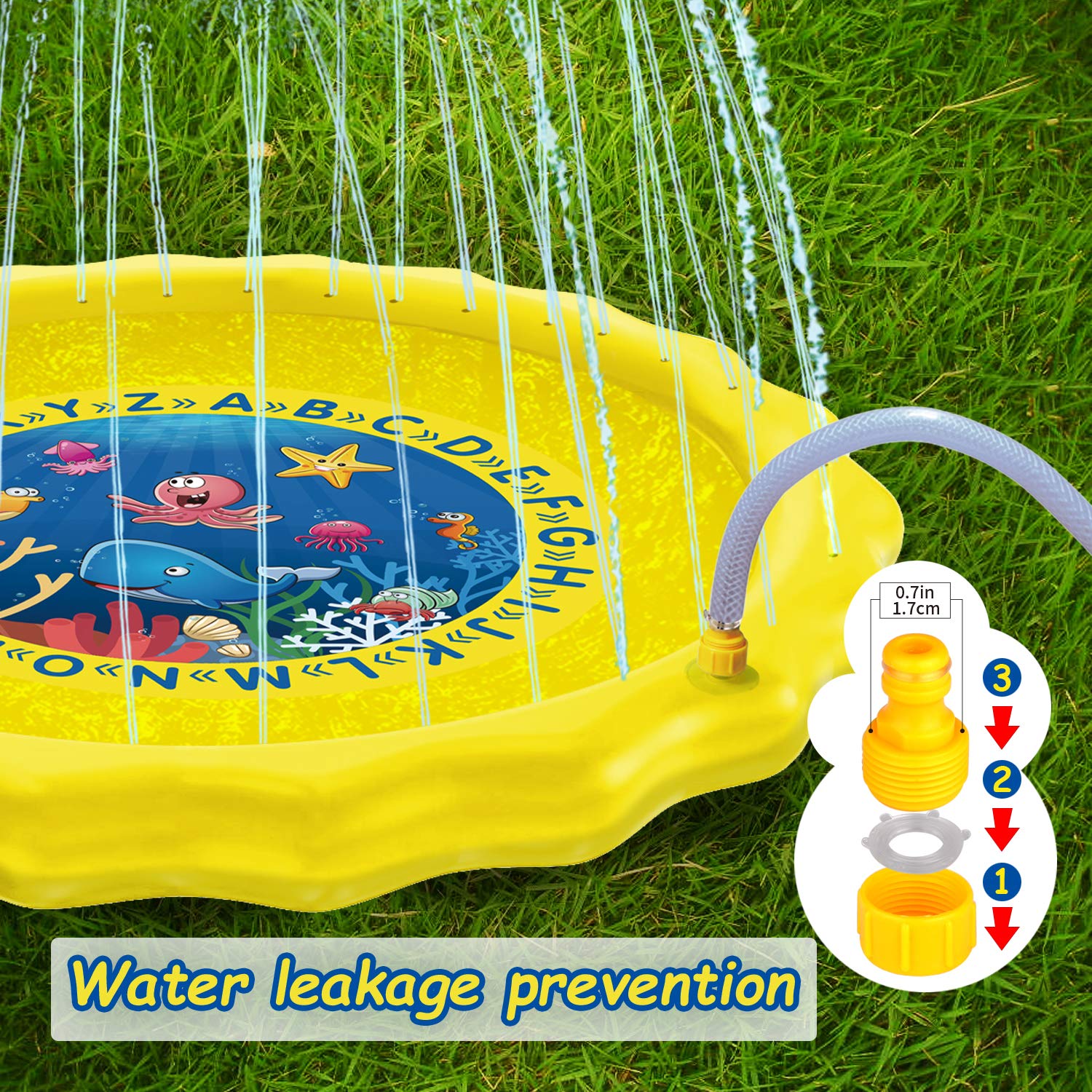 KidPal Sprinkle and Splash Play Mat Splash Pad Outdoor 