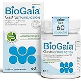 BioGaia Gastrus Pure Action | 60 capsules | For IBS, Gas, and Bloating | Helps reduce significantly abdominal pain & discomfo
