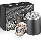 Premium Titanium Mini Shaver for Men - IPX7 Waterproof Electric Razor with Floating Foil System, USB-C Fast Charge, 90-Day Battery - Compact Travel Shaver for Sensitive Skin & Precision Grooming