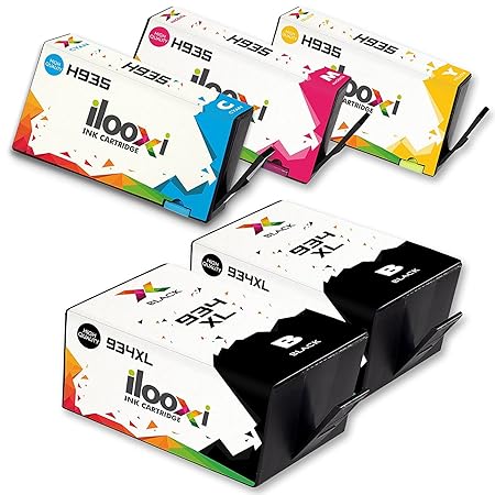 Ilooxi Ersatz für HP 934 935 Druckerpatronen 934XL 935XL Hohe Kapazität Komp. für HP Officejet Pro 6830 6820 6230 6812 6815 6