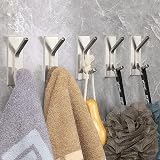 GlazieVault Self Adhesive Hooks 5 Packs | Wall Mount Door Hooks 6 kg view 1