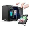 ElectroCookie Mini PC Case for Raspberry Pi 5 with Active RGB Lighting Cooler (Matte Black)