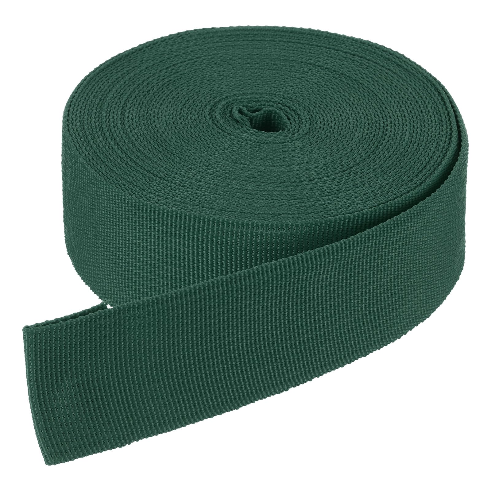 DMiotech 10 Yard x 1 1/2 Inch Width Nylon Webbing Strap Poly Flat Webbing Strapping for DIY Craft Backpack Strapping, Sewing, Outdoor Gear Repair, Dark Green