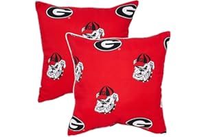 College Covers Pair Decorative Pillow, 2 Count (Pack of 1), Georgia Bulldogs