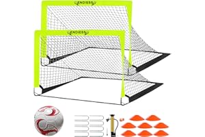 ENDIESS Sports Kids Practice Soccer Goals, Pop Up Folding Soccer Goal Net Set, Portable Practice Soccer Nets Mini Goals - Perfect for Backyard Games.