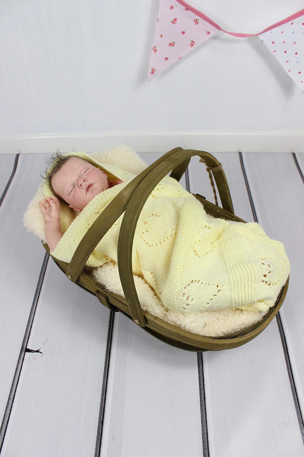 ShiFio's Patterns - Knitting Pattern: Heart Blanket for Baby Double Knitting Yarn -KP131, pink - Image 4