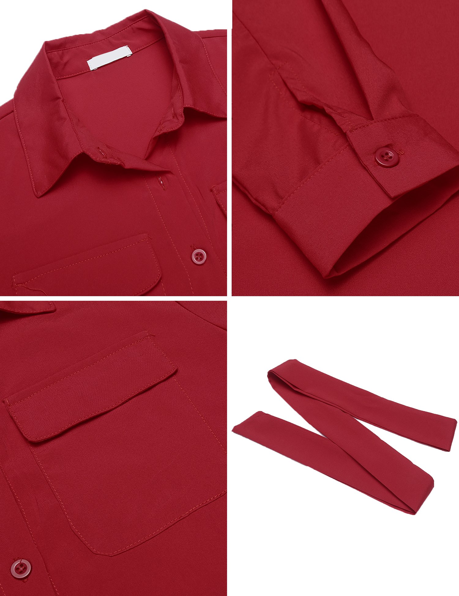 Pasttry Passtry Women\'s Slim Long Sleeve Cocktail Party Dress,Red,Medium