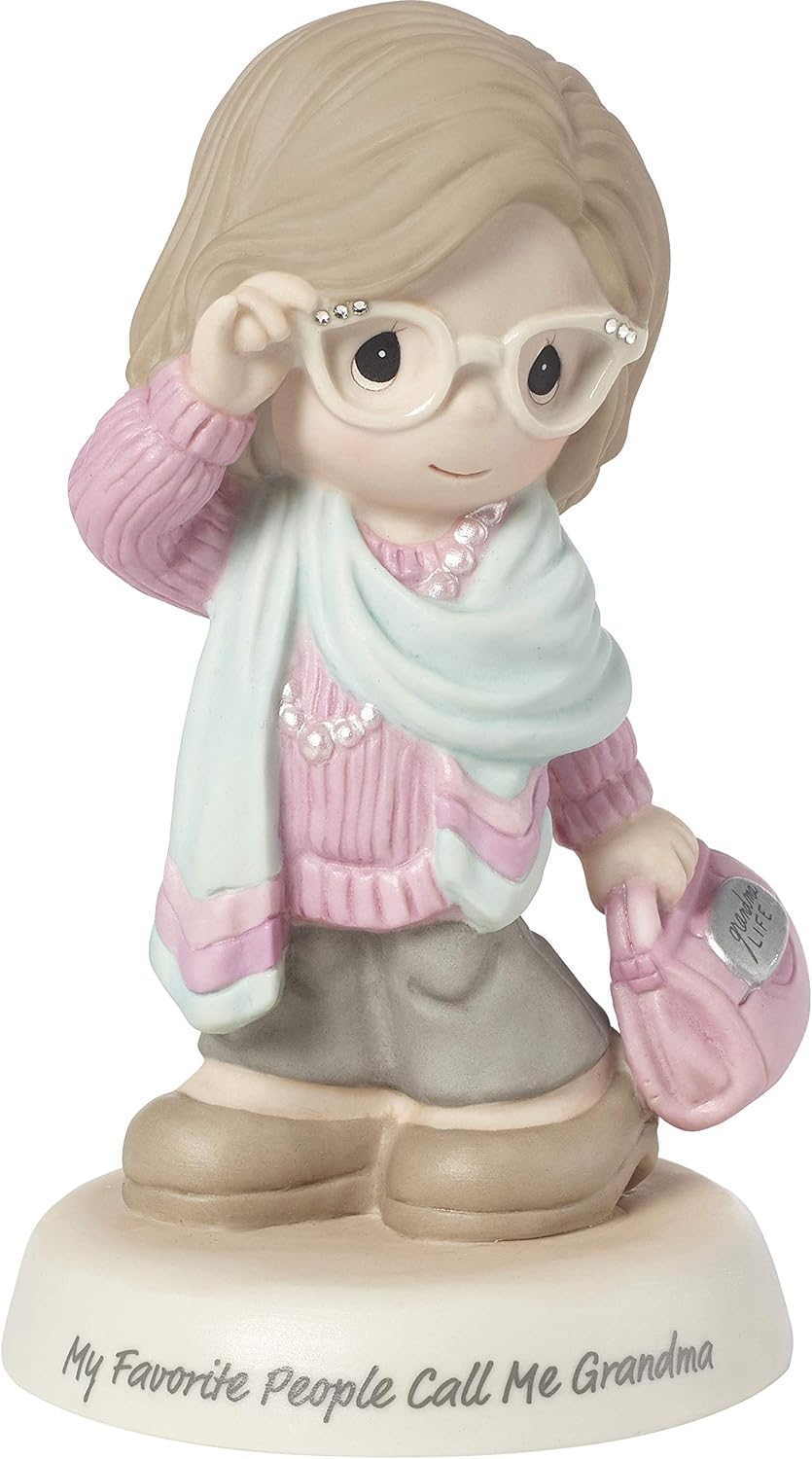Precious Moments Favorite People Call Me Grandma Bisque Porcelain Figurine, One Size, Multi