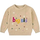 UNICOMIDEA Big Sister Sweater Baby Girl Knit Little Sister Sweatshirt Crewneck Winter Fall Clothes for 9M-4Y