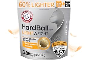 ARM & HAMMER Hardball Clumping Litter, Platinum Formula, Lightweight, Easy No-Mess Scooping, 3.86 KG