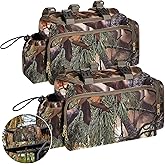Suhine 2 Pcs Treestand Front Storage Bags Camo Tree Stand Accessories Ladder Waterproof Military Packs Camouflage Treestand Bag for Hunting Outdoor Climbing Tree Hiking Fishing Tactical Saddle