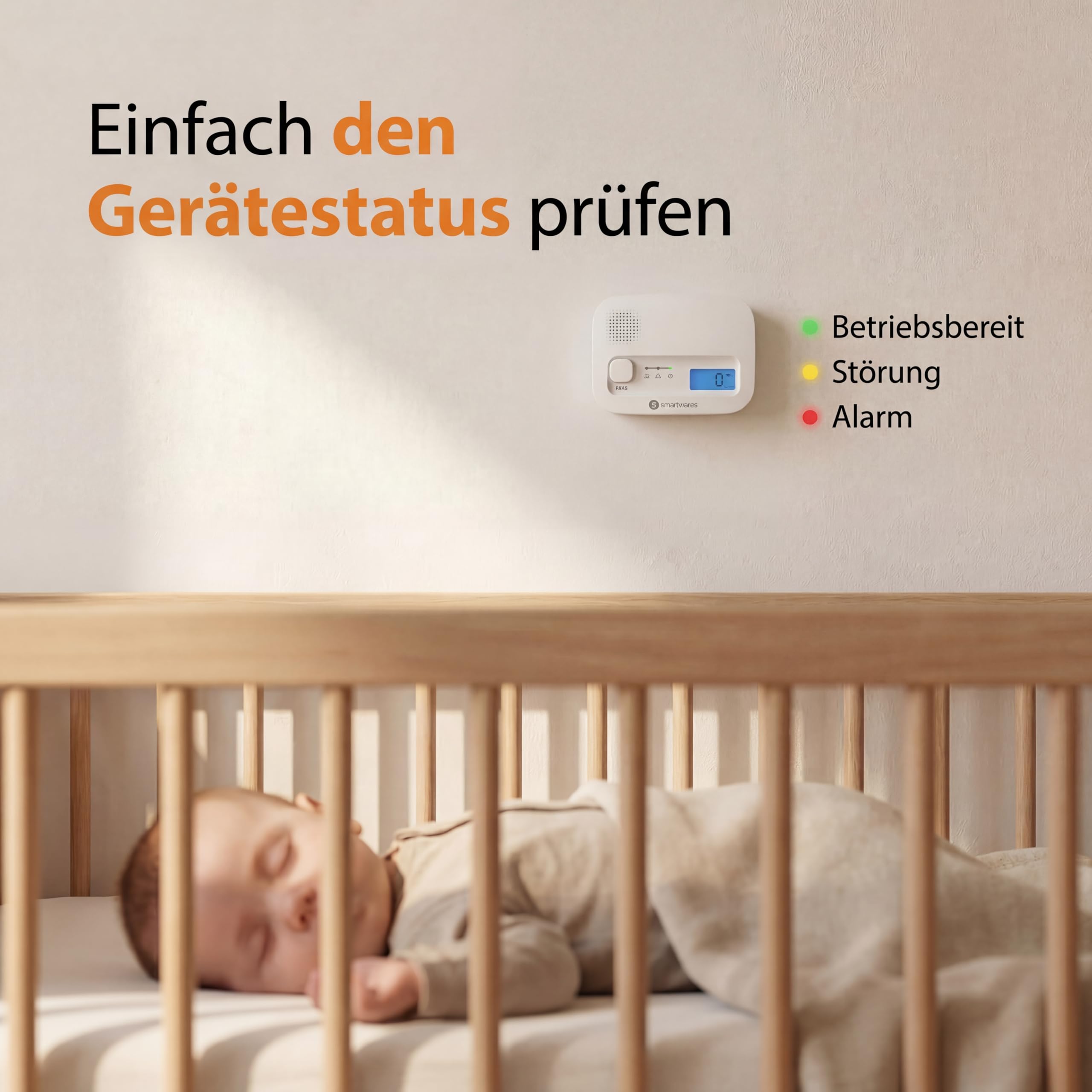 Smartwares Kohlenmonoxid melder, 10 Jahre Sensor, 1.5 Testsieger Wertung, mit Display und Testknopf - FGA-13041 5