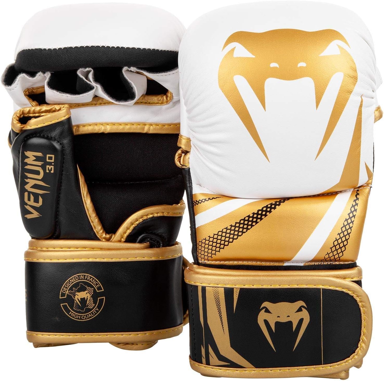 Venum Challenger 3.0 Sparring Gloves White Black Gold