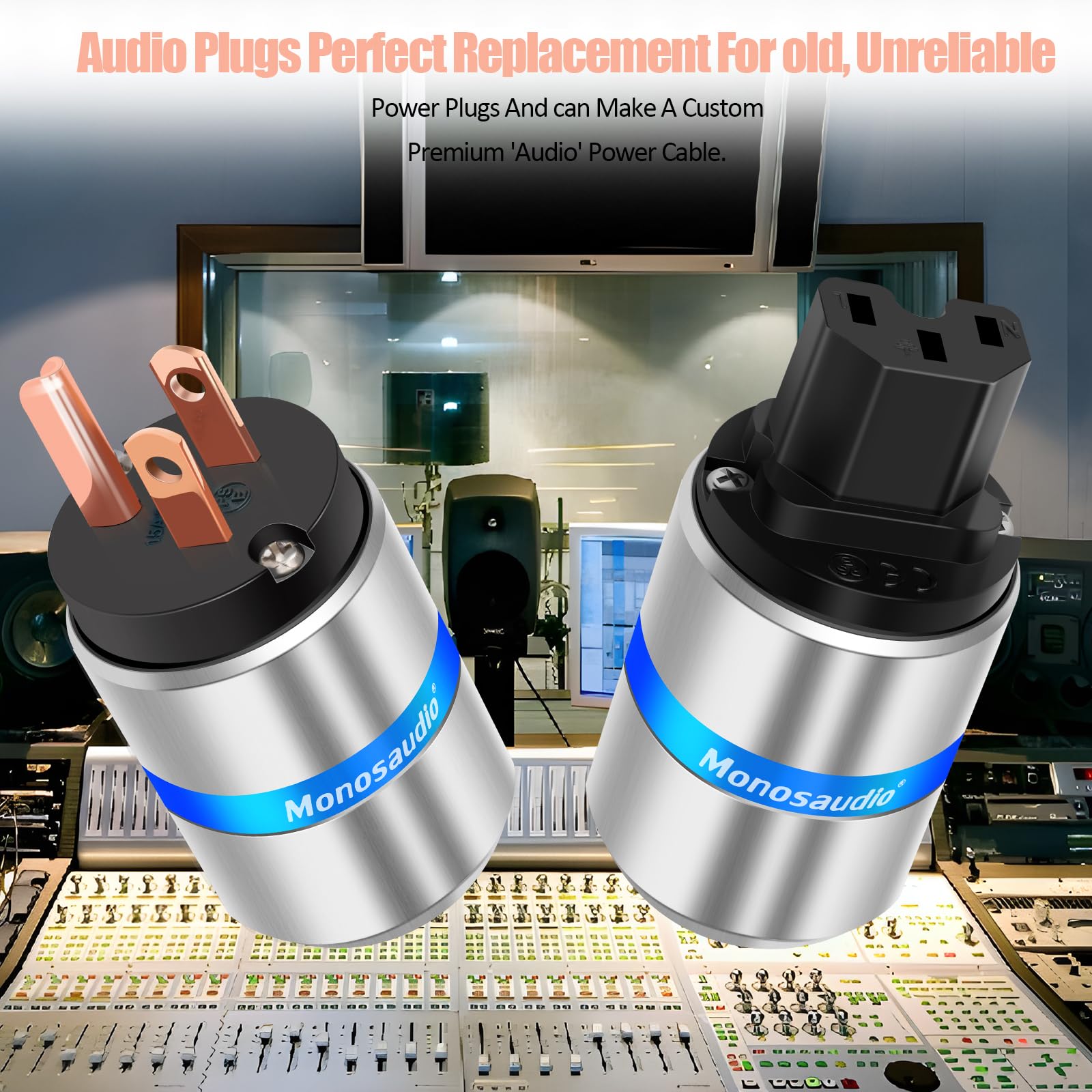 Mua Monosaudio HiFi Power Plug Pure Copper 15A/125V 10A/250V IEC C13 ...