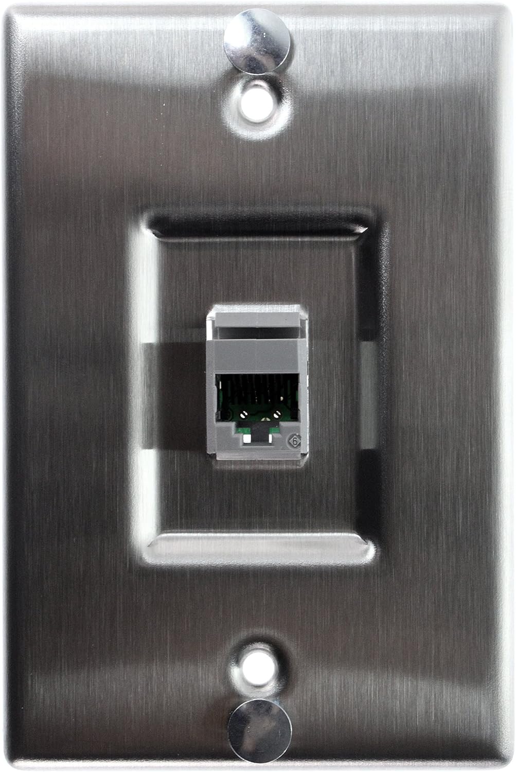 Product image for SIEMON MX-WP-K6-SS STAINLESS STEEL WALL PHONE PLATE